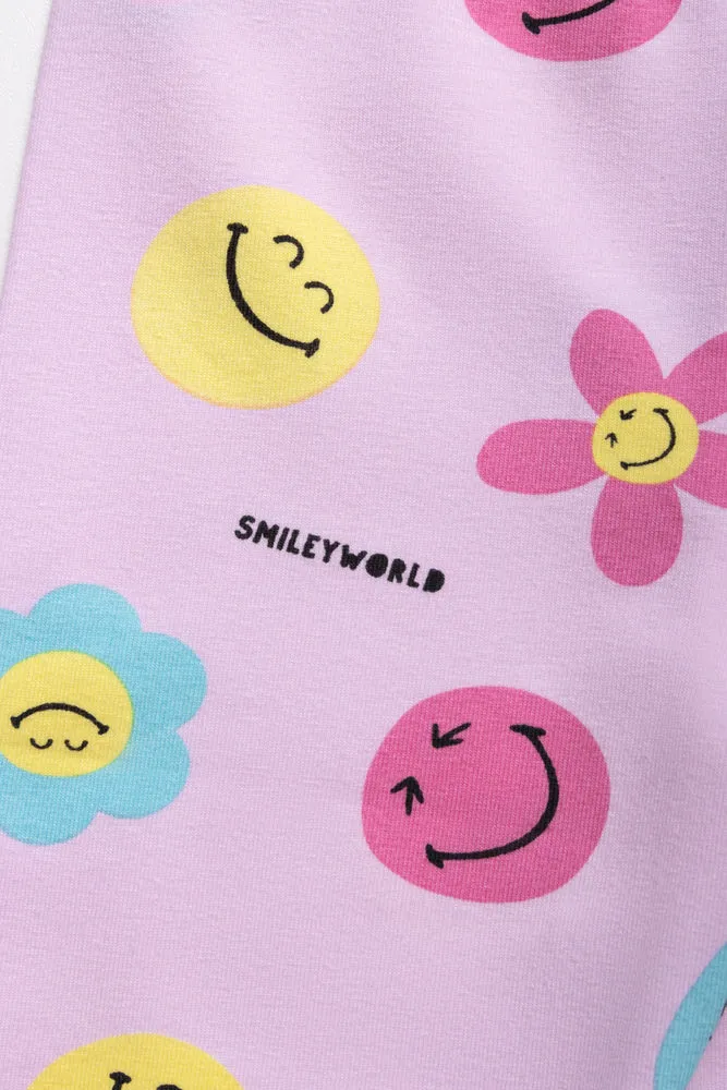 2 Pack SmileyWorld Cycling Shorts Yellow & Pink