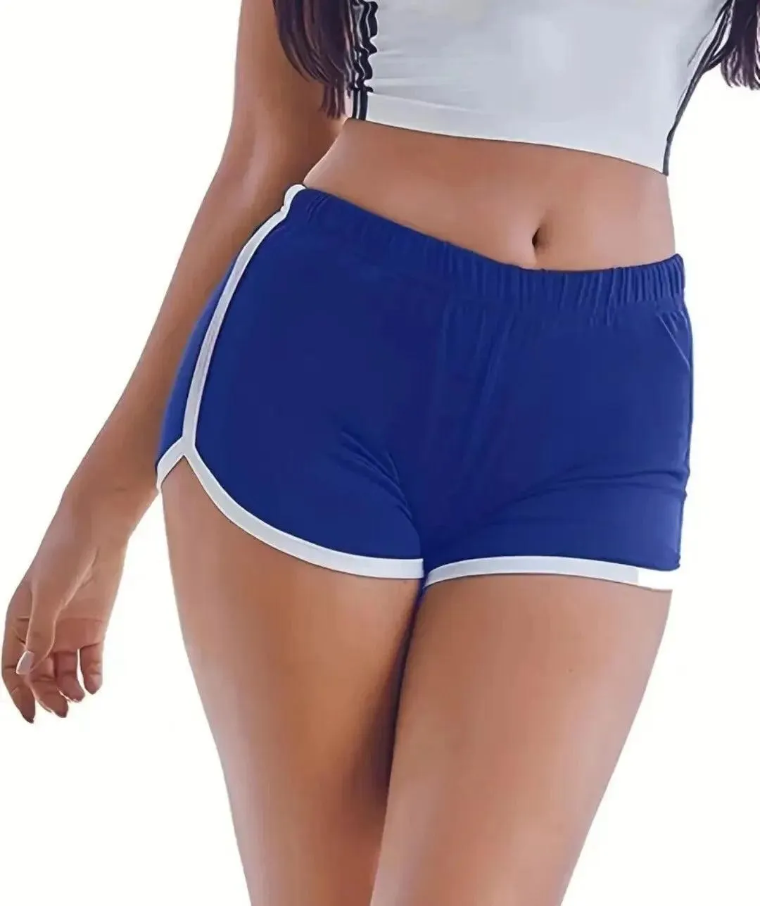 Acrylic High-Waisted Yoga Workout Shorts: Anti-Walking Technology