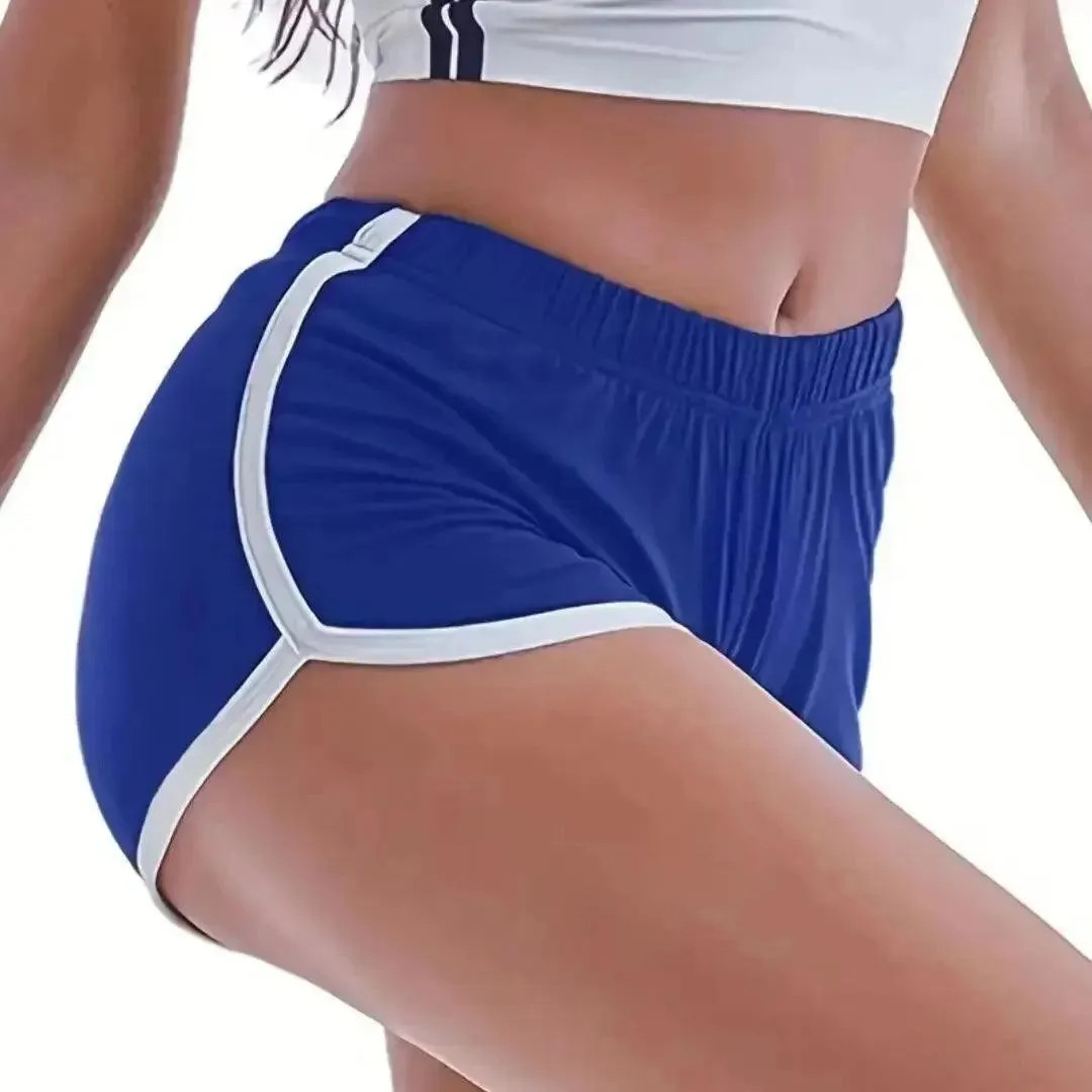 Acrylic High-Waisted Yoga Workout Shorts: Anti-Walking Technology