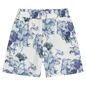 Ashluxe Men's Printed Shorts Blue Flower Aop