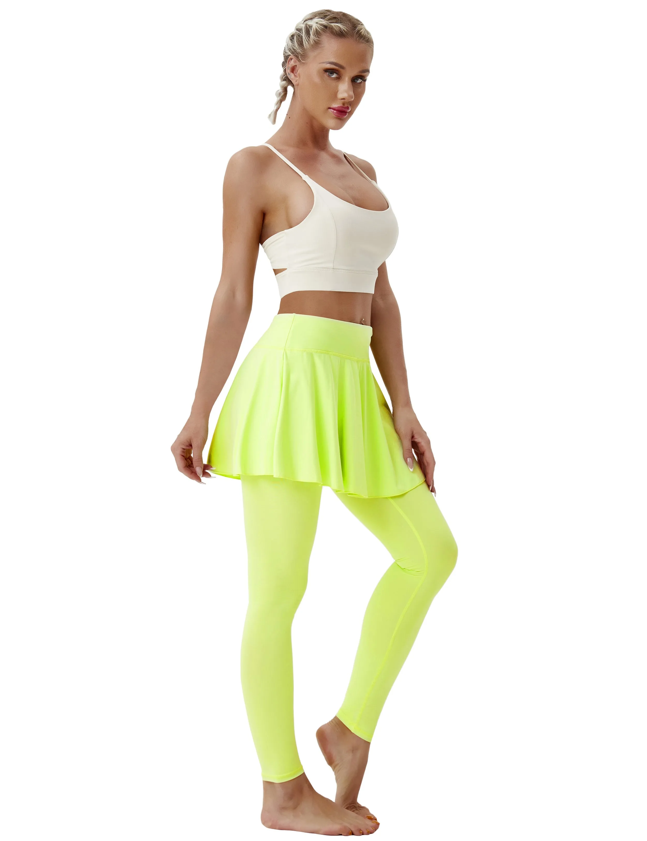 Athletic Tennis Golf Skort with Pocket Shorts neonyellow_yoga