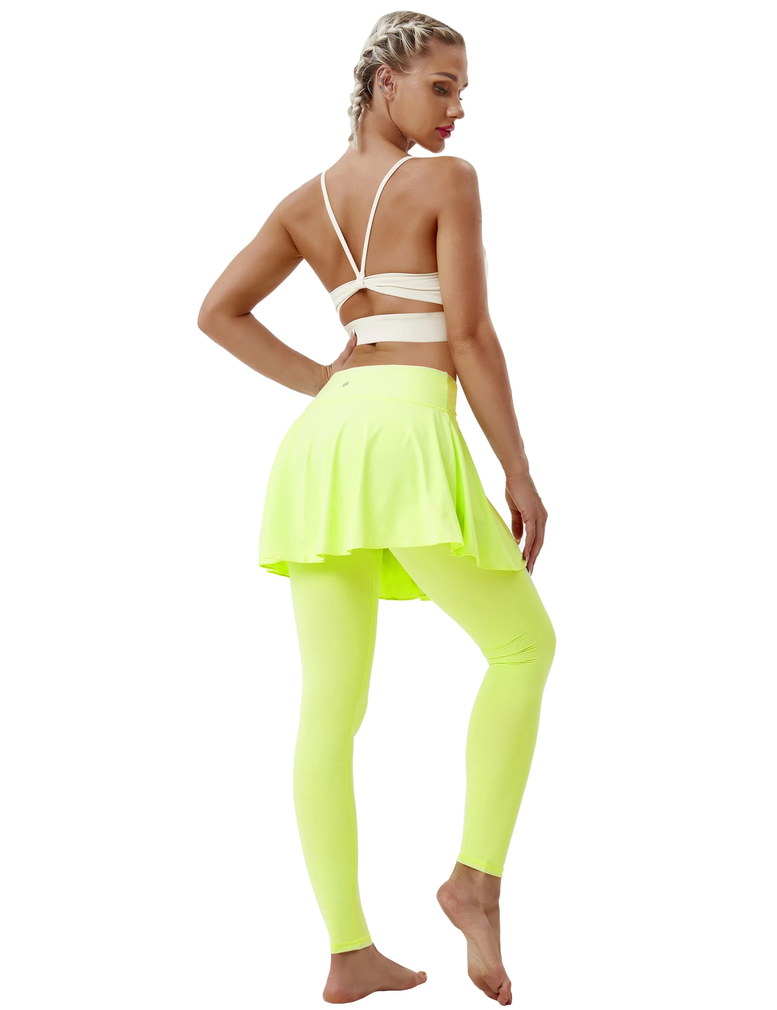 Athletic Tennis Golf Skort with Pocket Shorts neonyellow_yoga