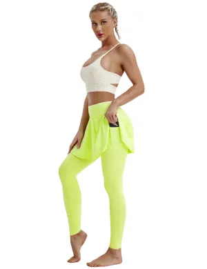 Athletic Tennis Golf Skort with Pocket Shorts neonyellow_yoga