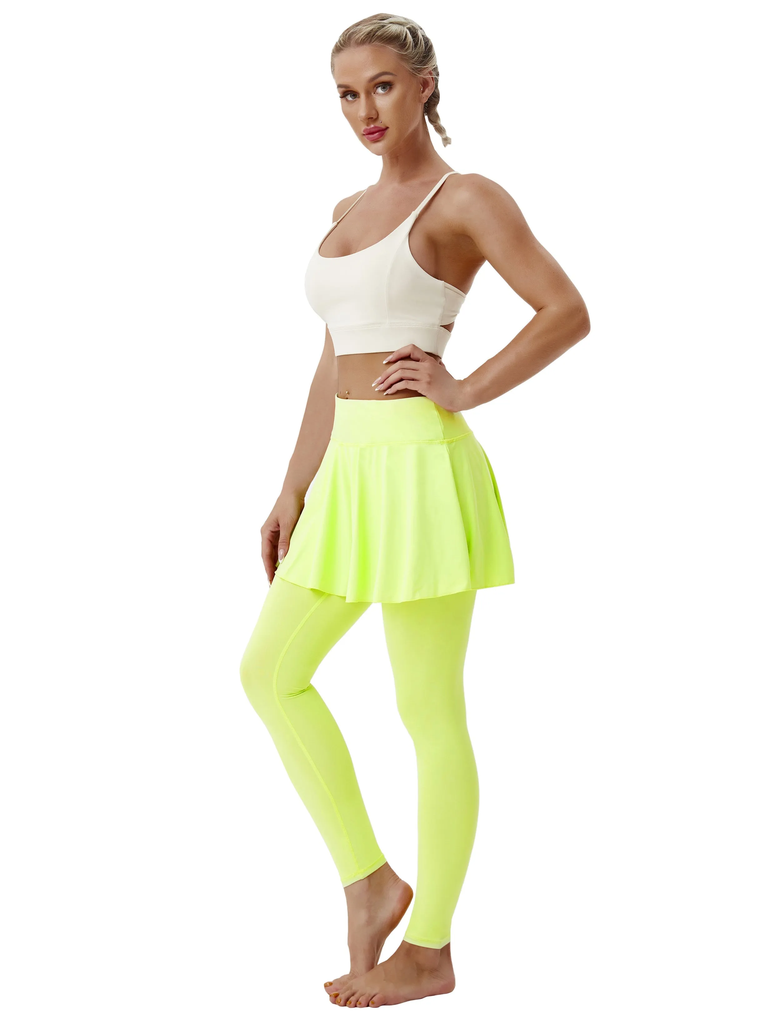 Athletic Tennis Golf Skort with Pocket Shorts neonyellow_yoga