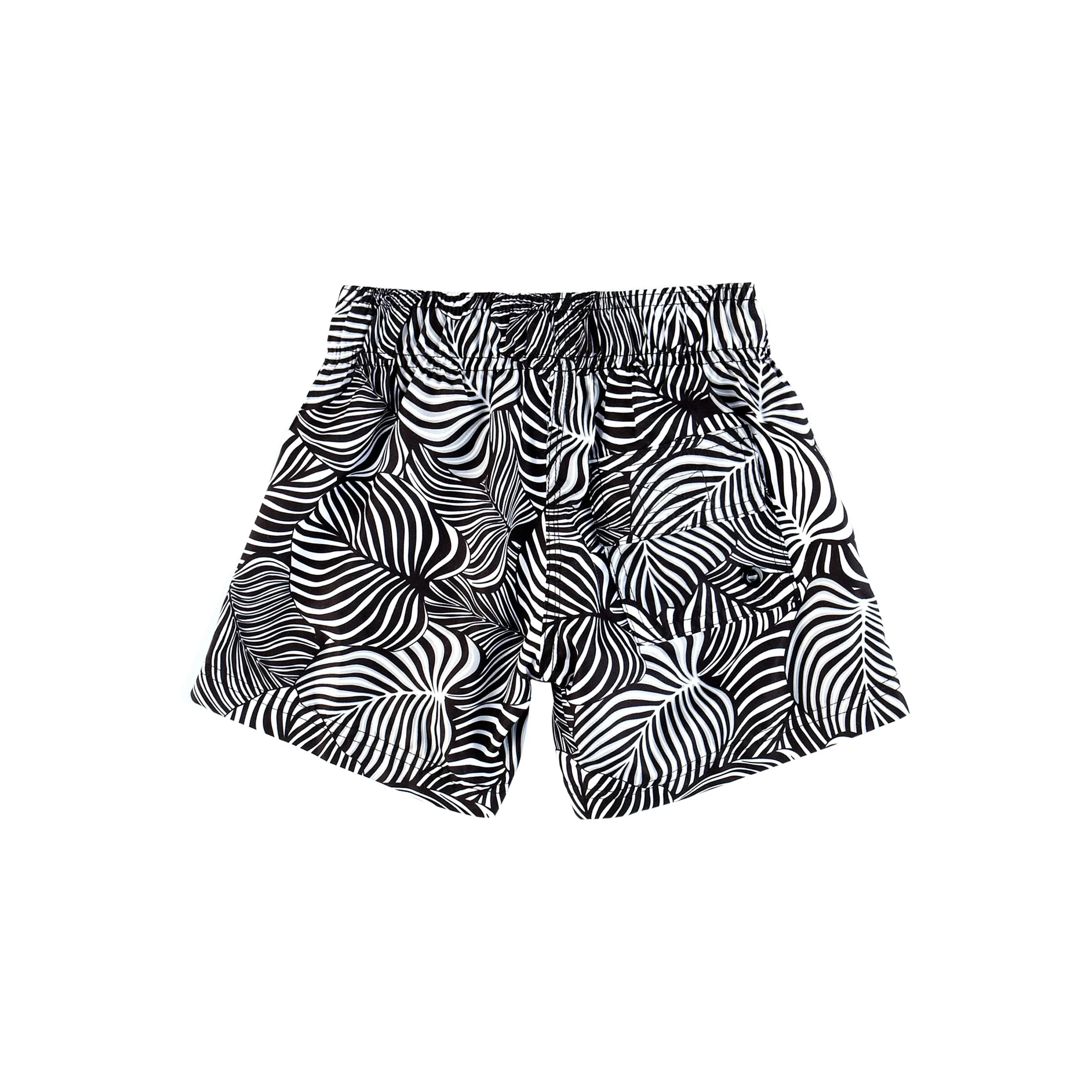 BOY'S SWIM SHORTS BLACK AND WHITE