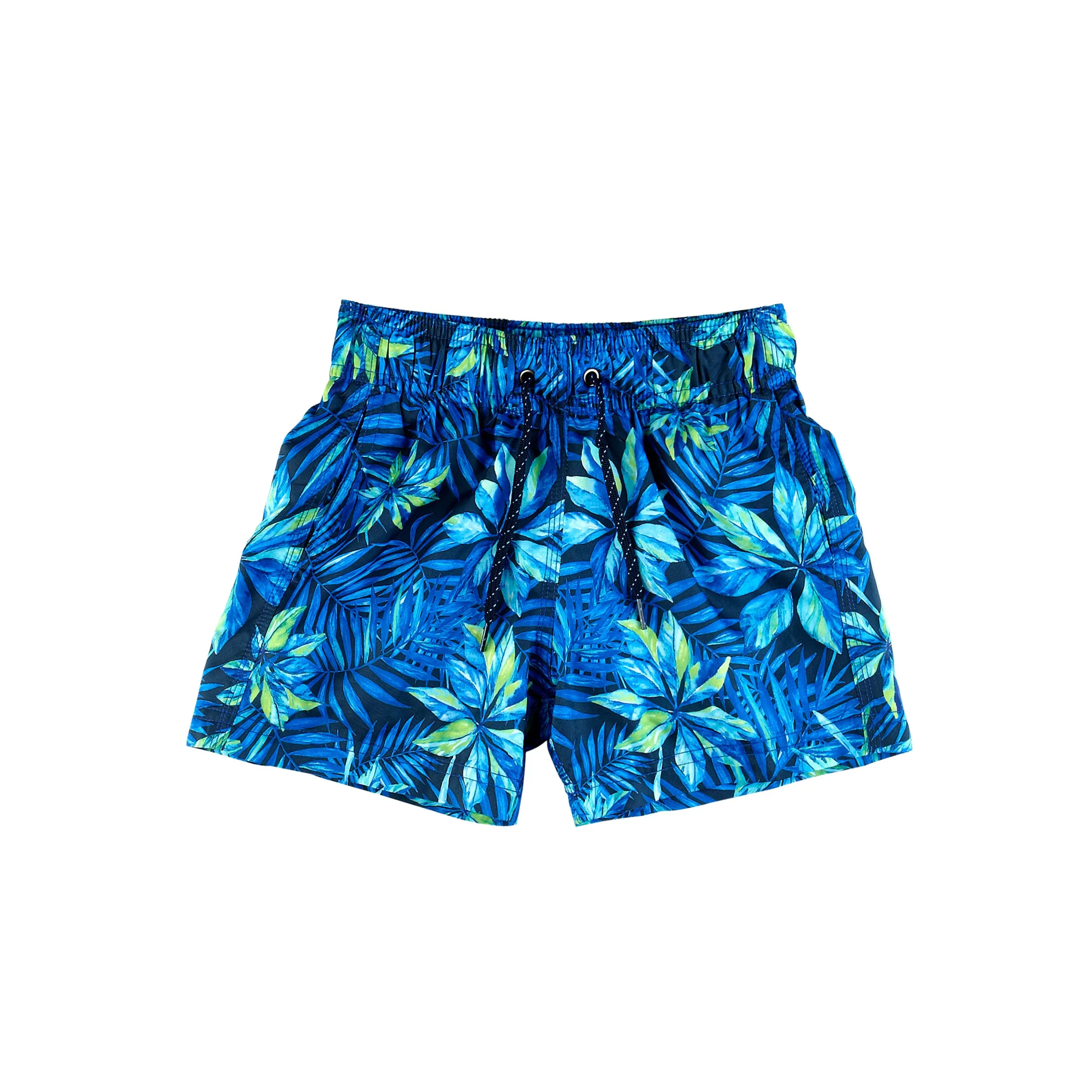 BOY'S SWIM SHORTS GREEN LEAVES