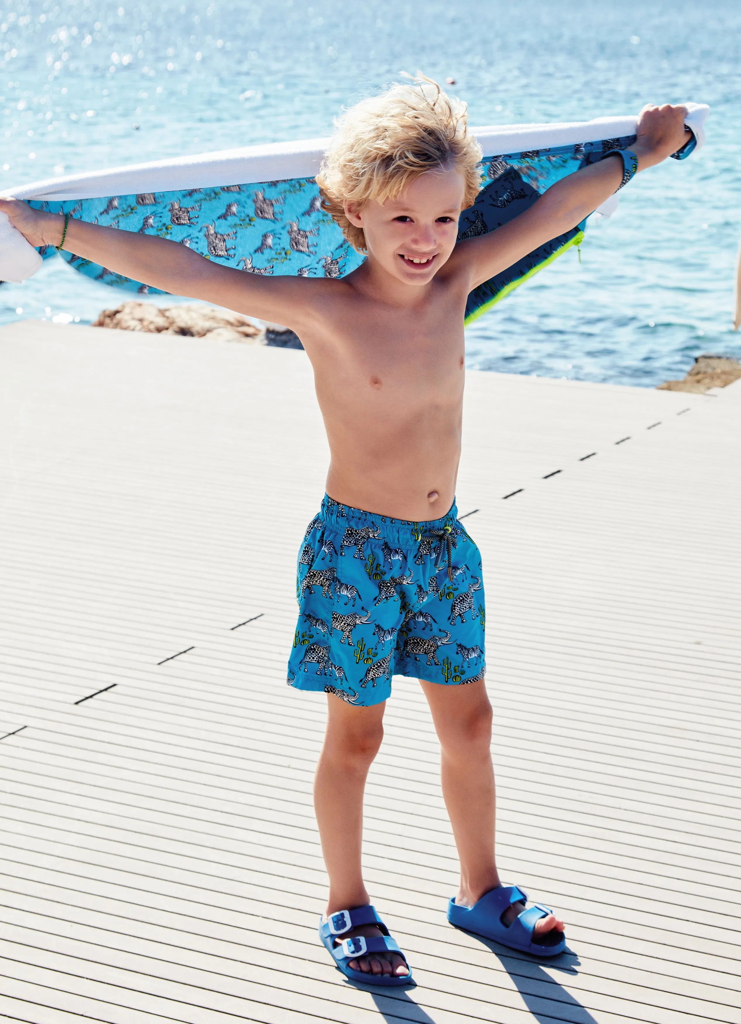 BOY'S SWIM SHORTS ZEBRA