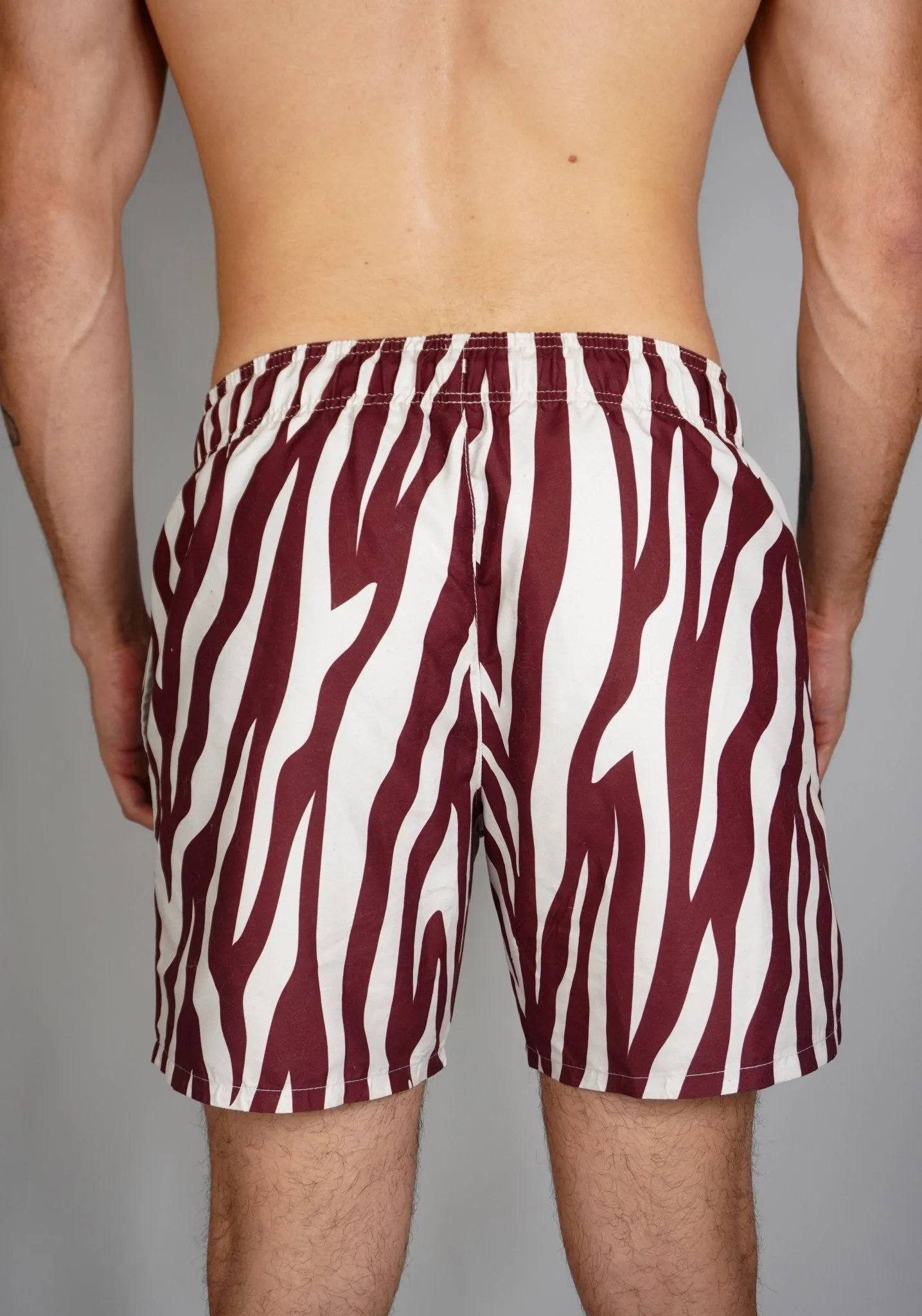 Brown Zebra Swim Shorts