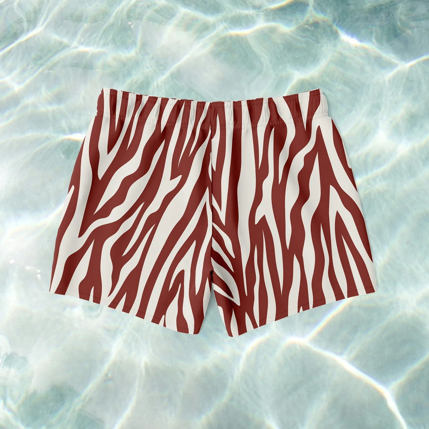 Brown Zebra Swim Shorts