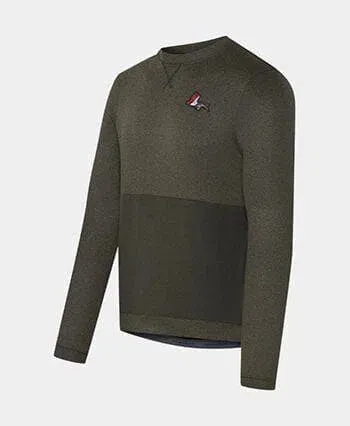 CAFE DU CYCLISTE Angele Long Sleeve Jersey - Gunmetal Green