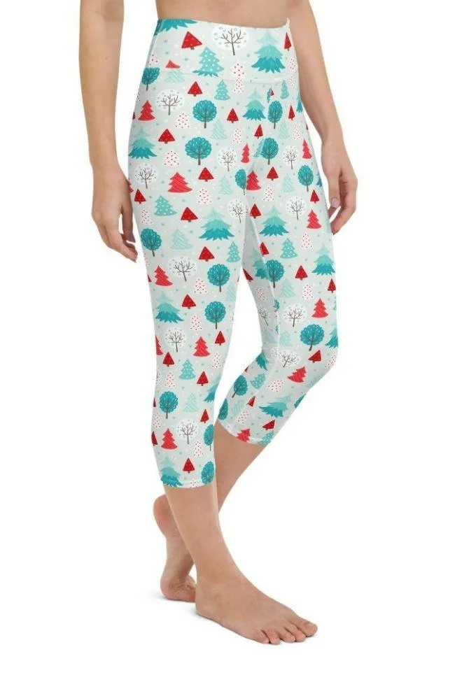 Christmas Forest Yoga Capris