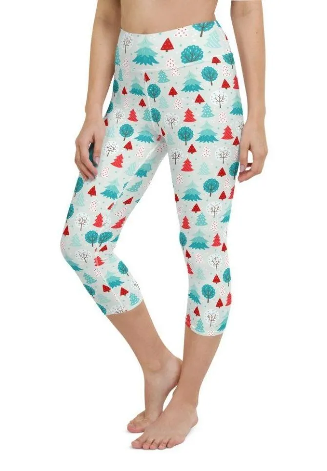 Christmas Forest Yoga Capris