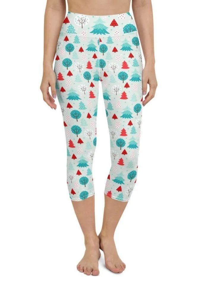 Christmas Forest Yoga Capris