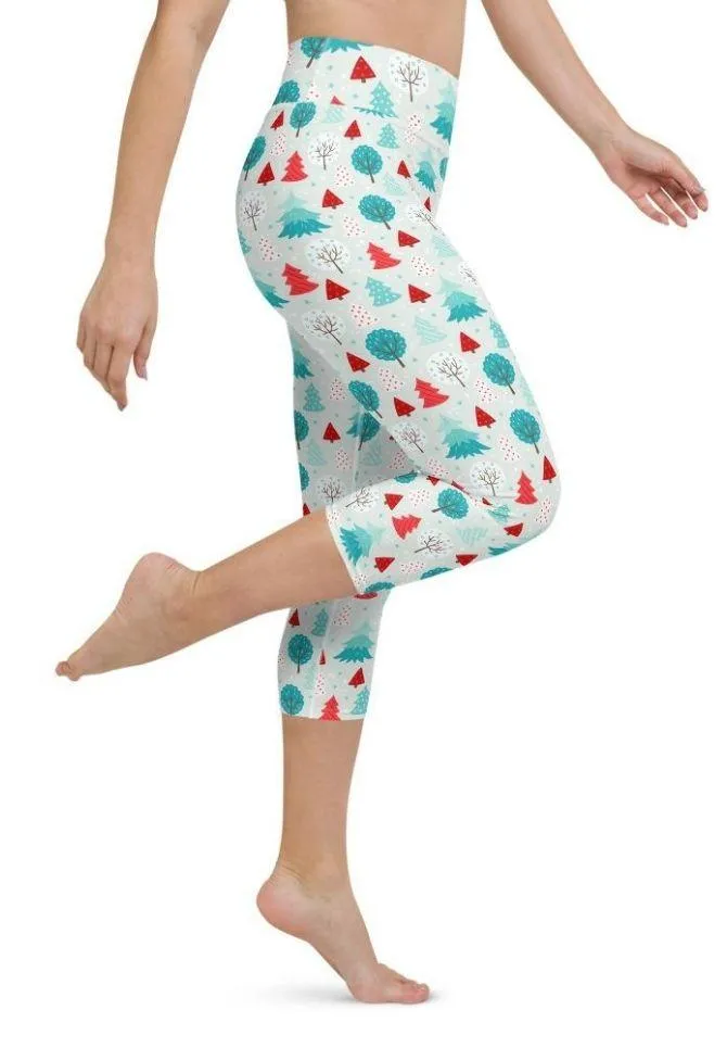 Christmas Forest Yoga Capris