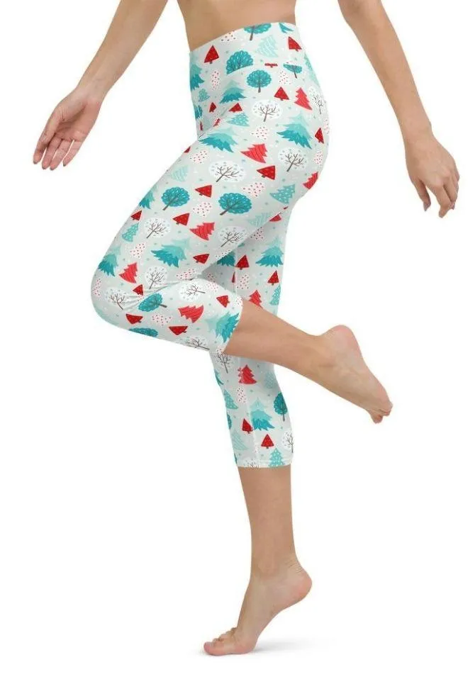 Christmas Forest Yoga Capris