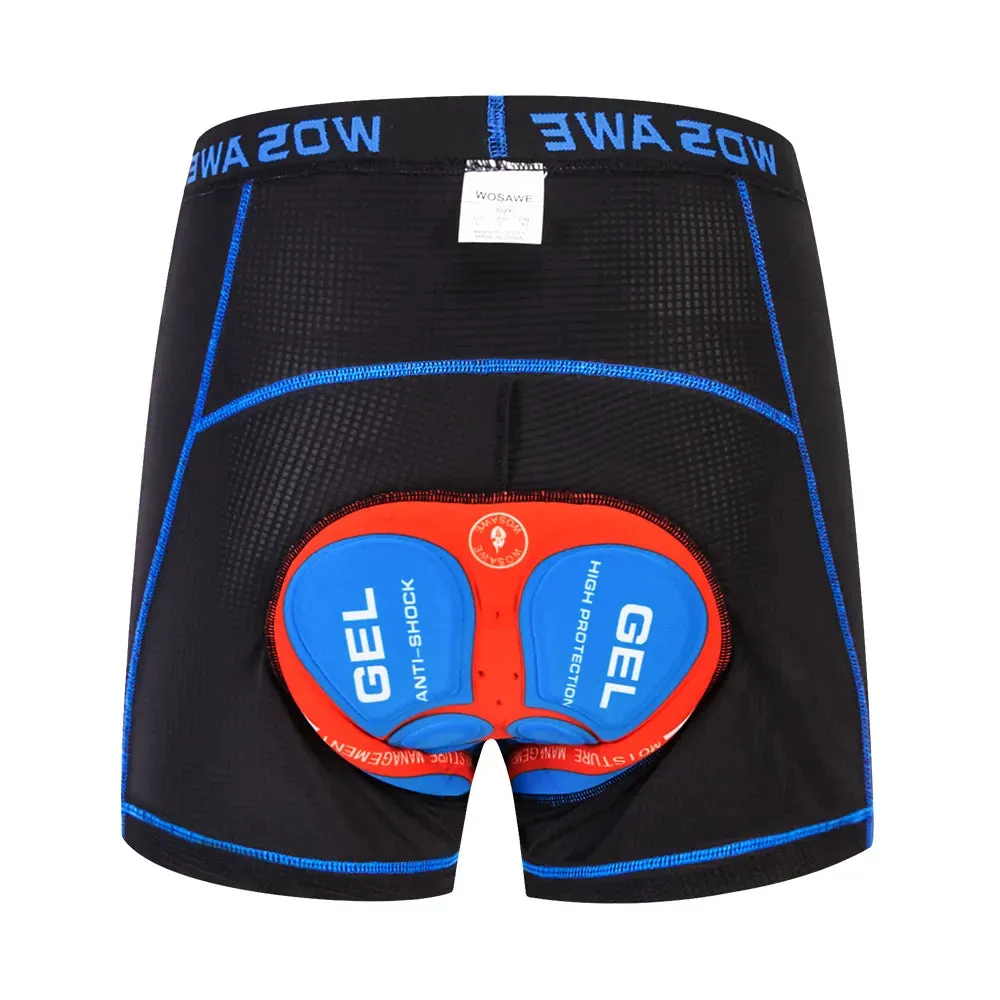 Cycling Underwear Men Cycling Under Shorts Breathable Bicycle Underpant Shockproof MTB Road Bike Riding Shorts GEL Pad