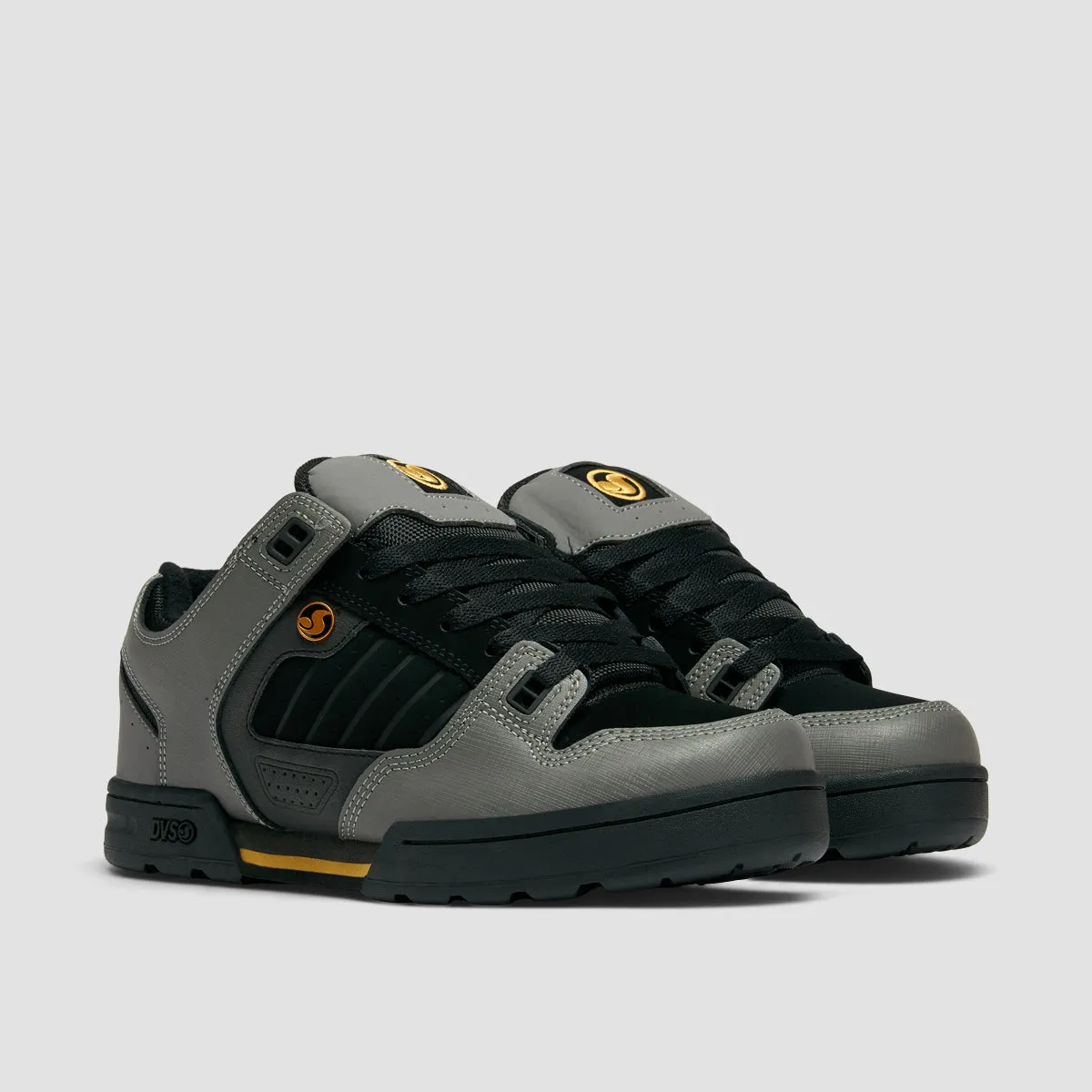 DVS Militia Shoes - Charcoal/Black/Gold Nubuck