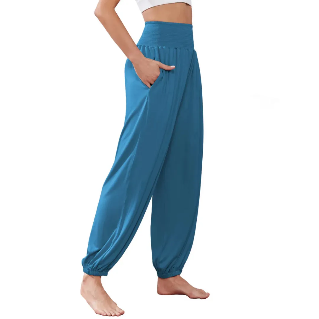 Elastic High Waisted Pants