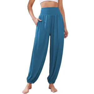 Elastic High Waisted Pants