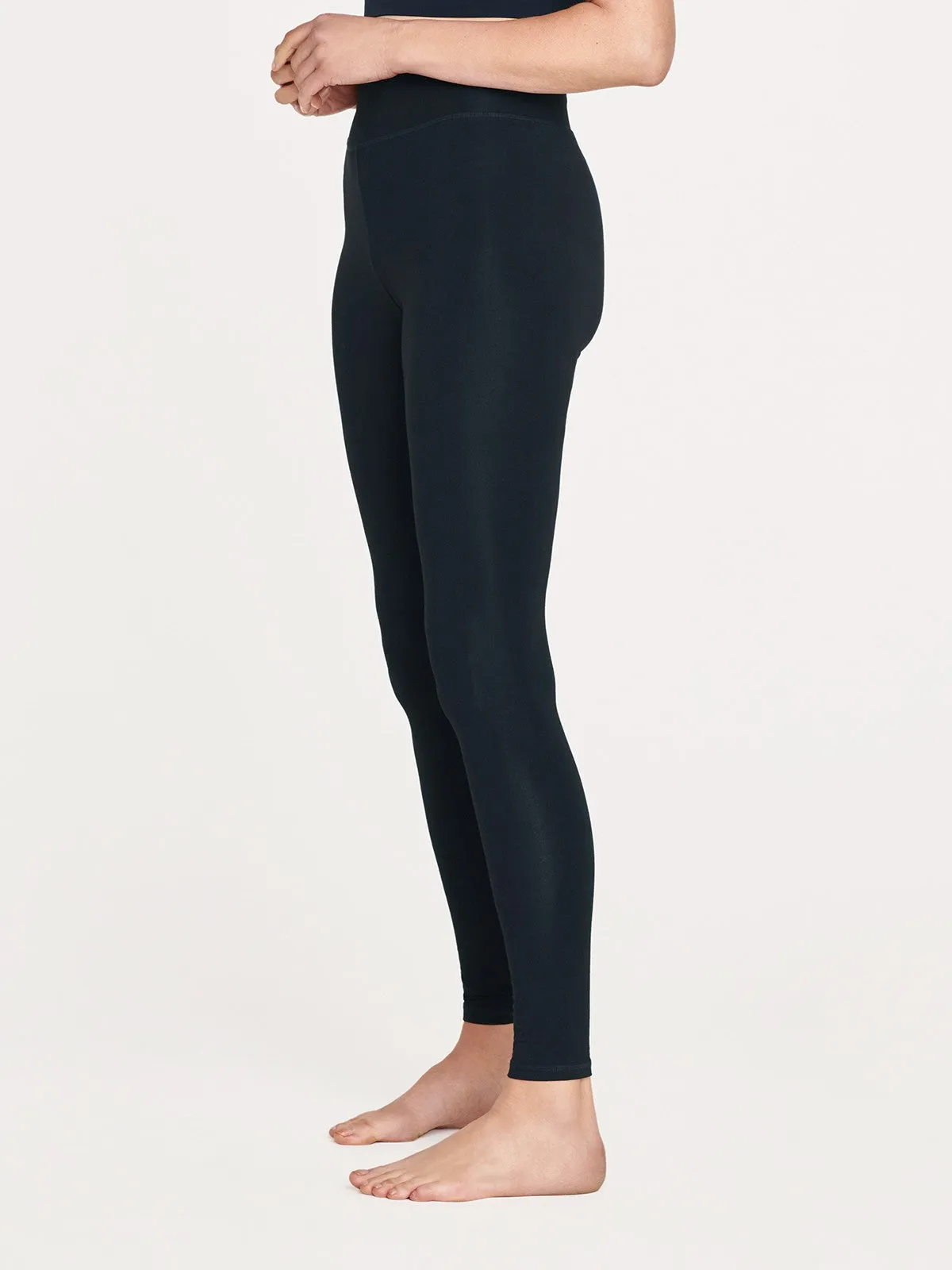 Essential Bamboo Organic Cotton Thick Leggings - Midnight Navy