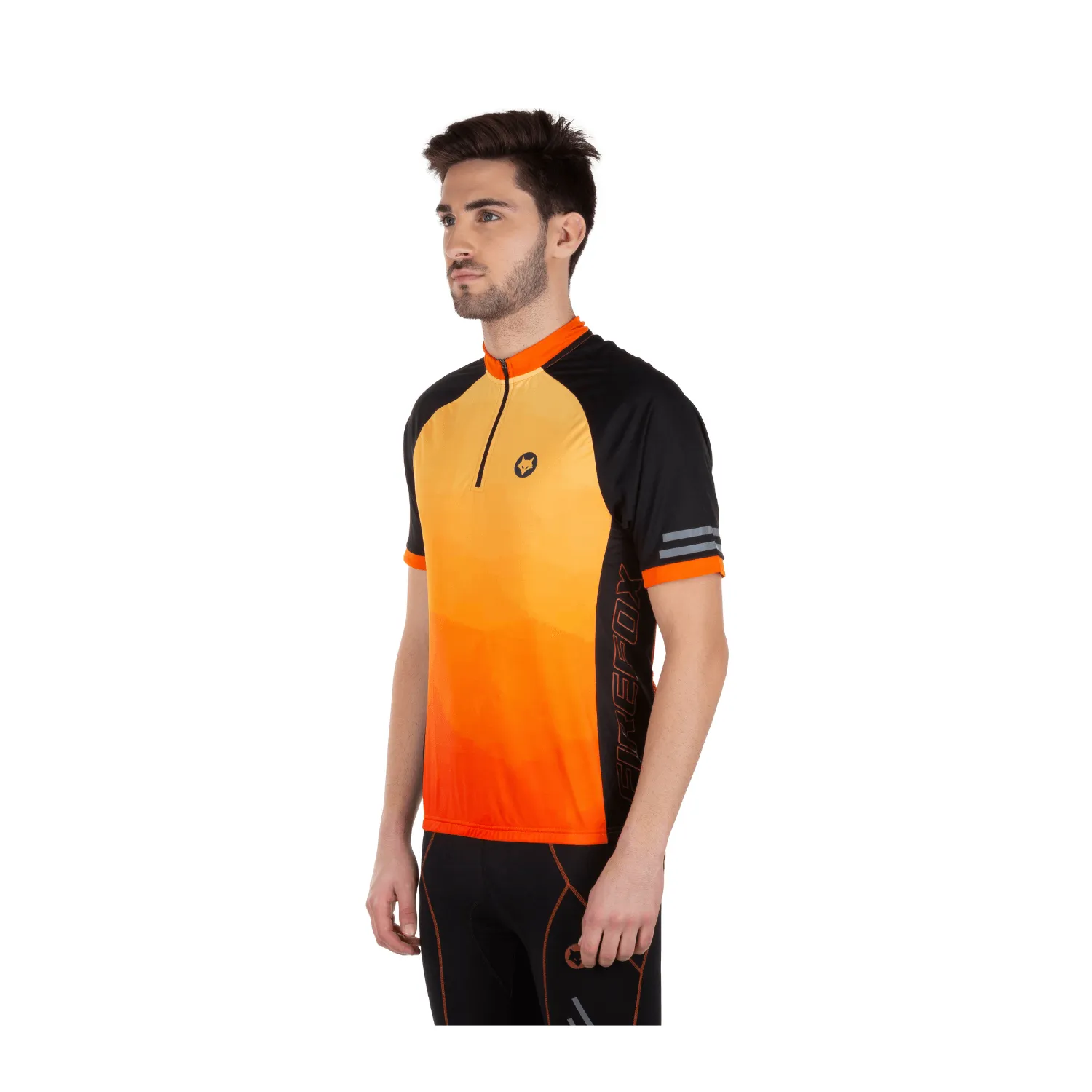 Firefox Half Sleeve Cycling Jersey - Orange/Black