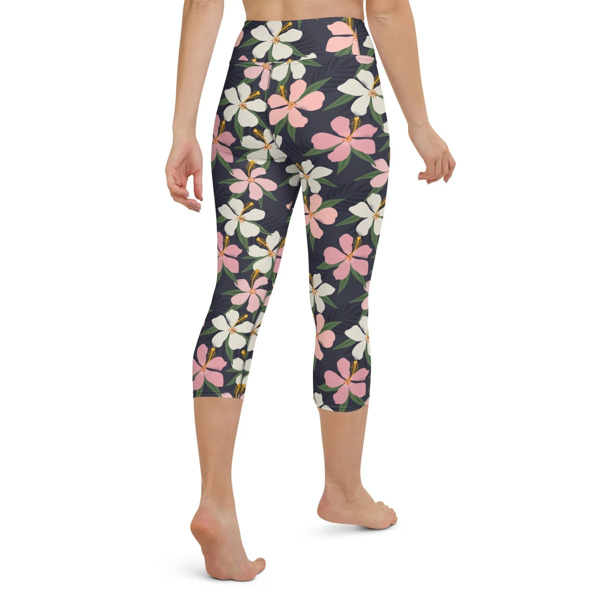 Floral Artwork Yoga Capris