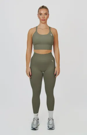 Form Seamless Scrunch Leggings & Sports Bra Set - Olive Green