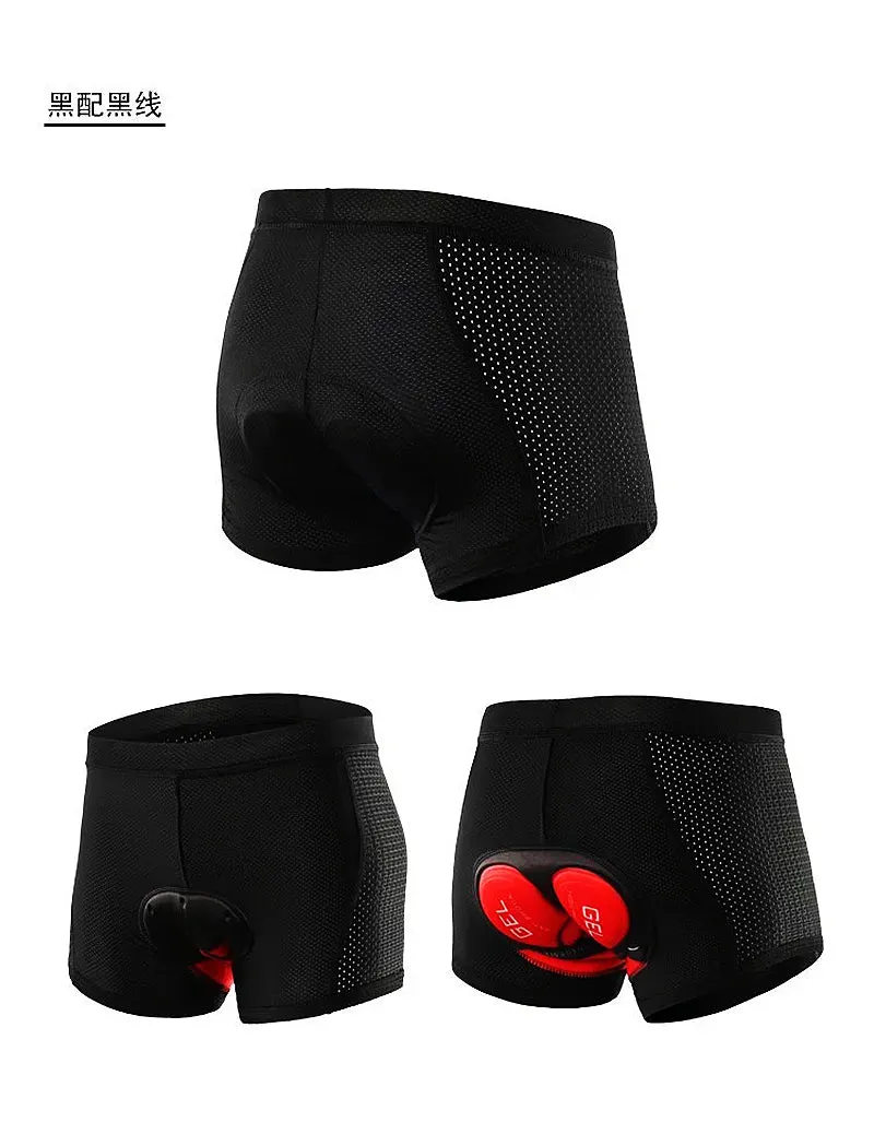 Fualrny Breathable Cycling Shorts Cycling Underwear 5D Gel Pad Shockproof Bicycle Underpant MTB Road Bike Underwear Man Shorts