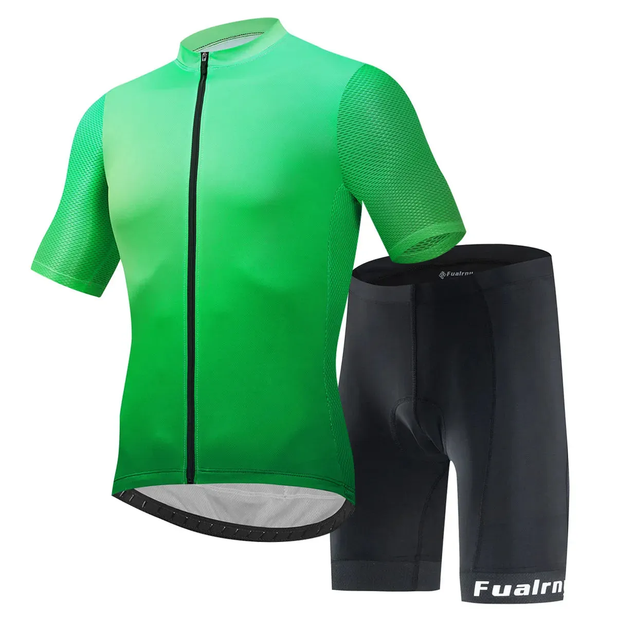 FUALRNY Cycling Jersey Set Men Summer Outdoor Sport Cycling Clothing Quick Dry Bike Clothes Breathable MTB Bicycle Cycling Suit