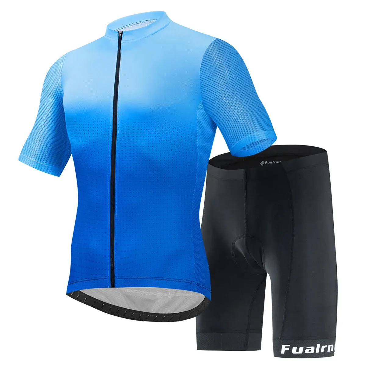 FUALRNY Cycling Jersey Set Men Summer Outdoor Sport Cycling Clothing Quick Dry Bike Clothes Breathable MTB Bicycle Cycling Suit