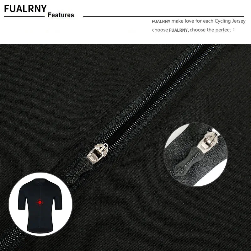 FUALRNY Cycling Jersey Set Men Summer Outdoor Sport Cycling Clothing Quick Dry Bike Clothes Breathable MTB Bicycle Cycling Suit