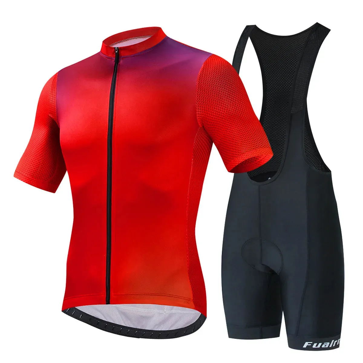 FUALRNY Cycling Jersey Set Men Summer Outdoor Sport Cycling Clothing Quick Dry Bike Clothes Breathable MTB Bicycle Cycling Suit