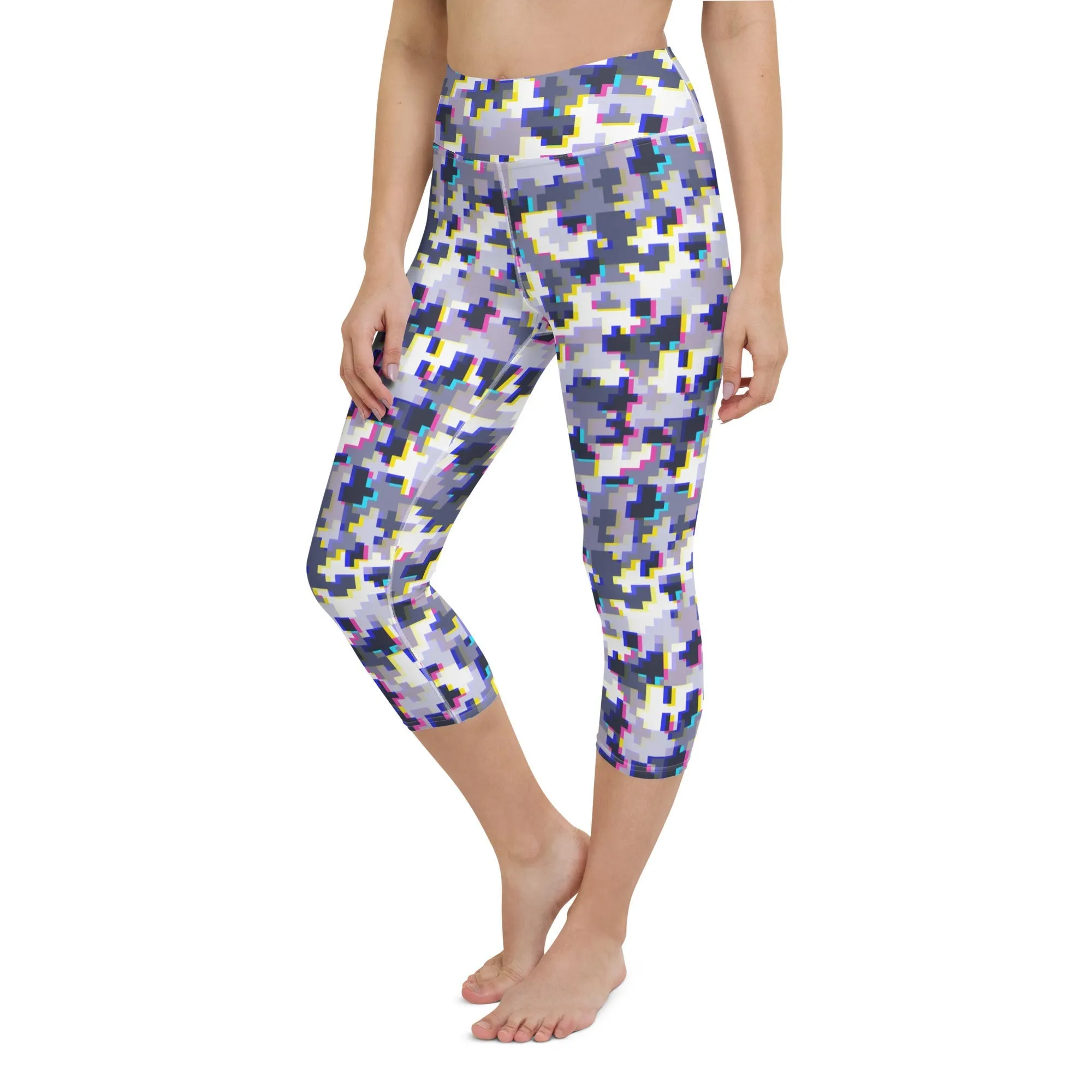 Glitchy Camo Yoga Capris