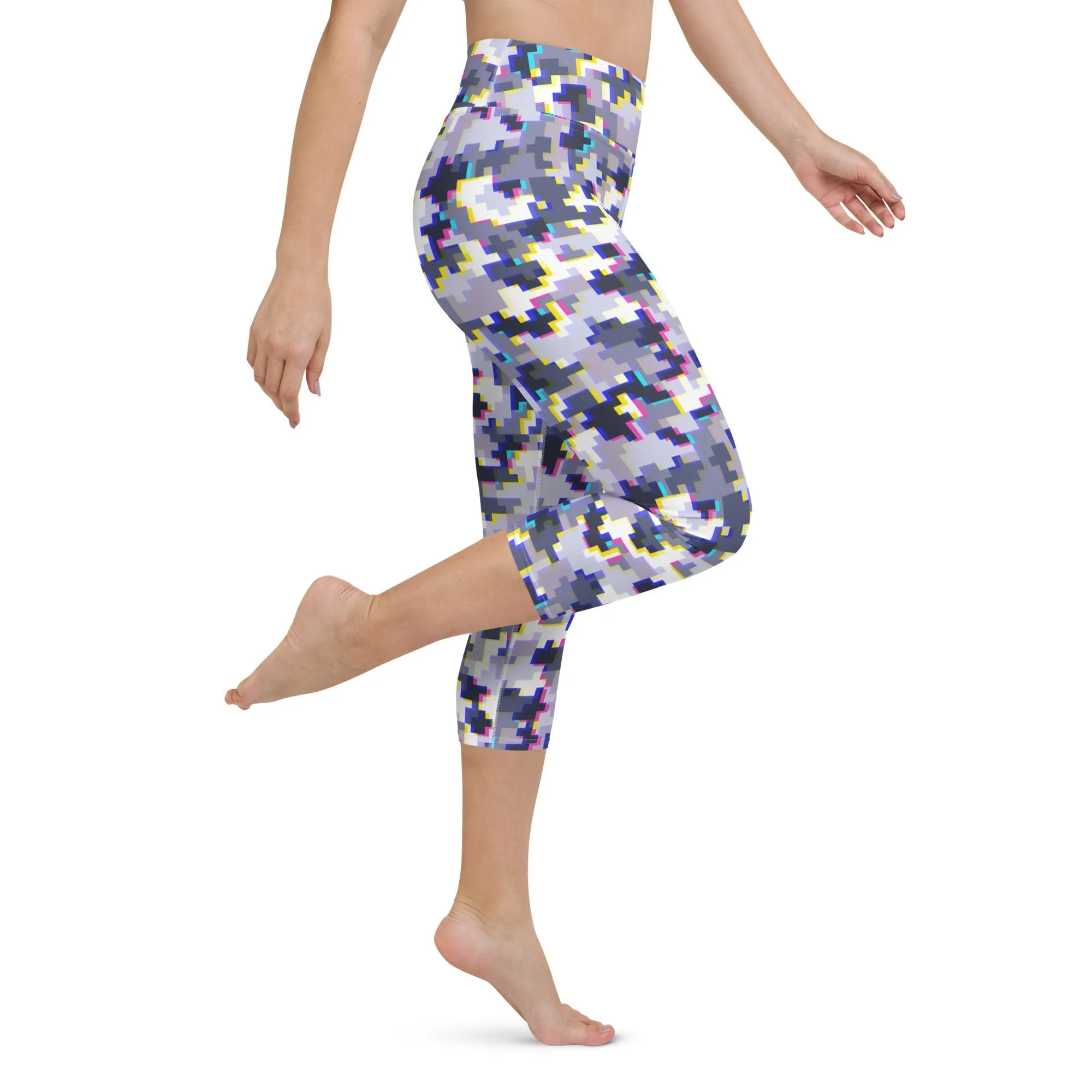 Glitchy Camo Yoga Capris