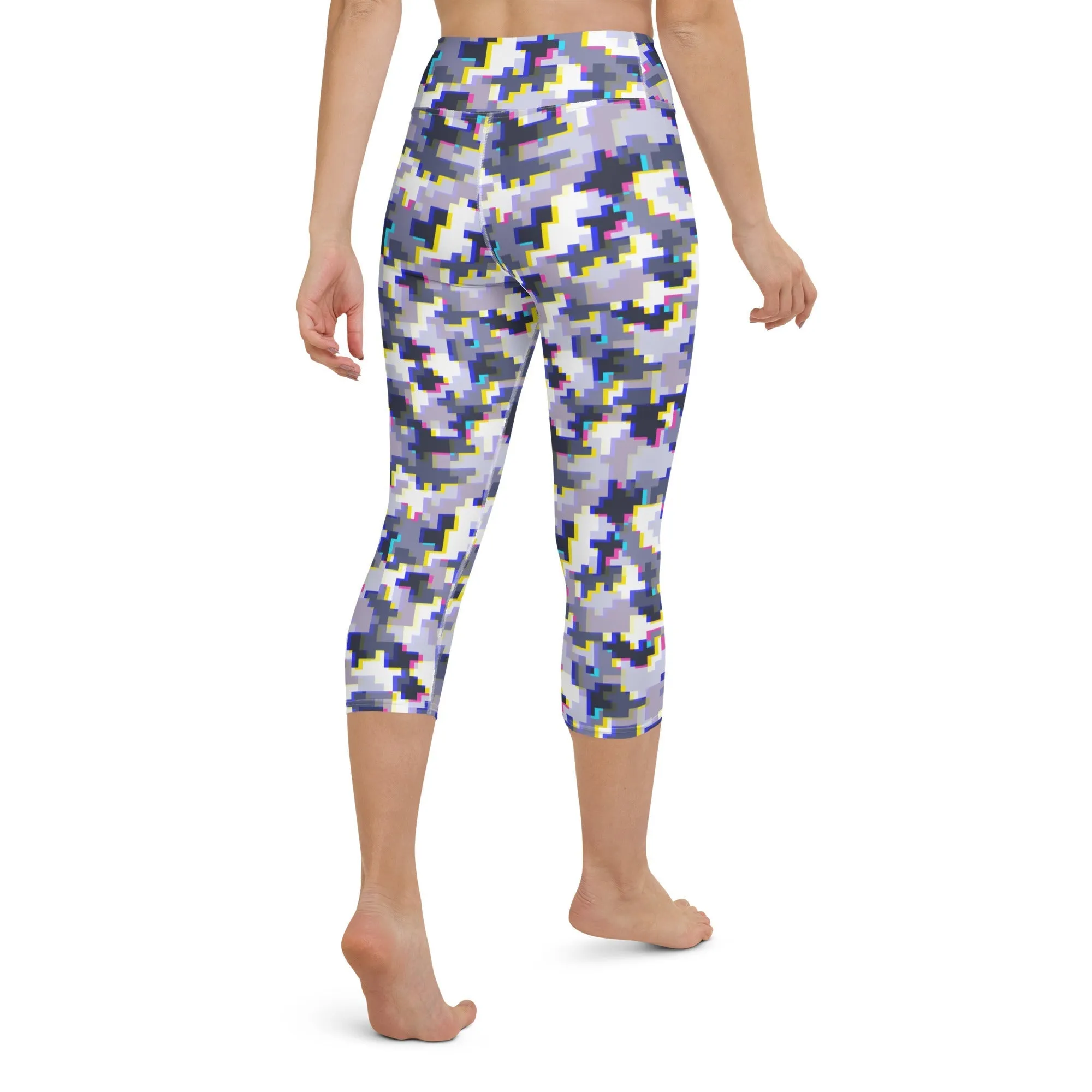 Glitchy Camo Yoga Capris