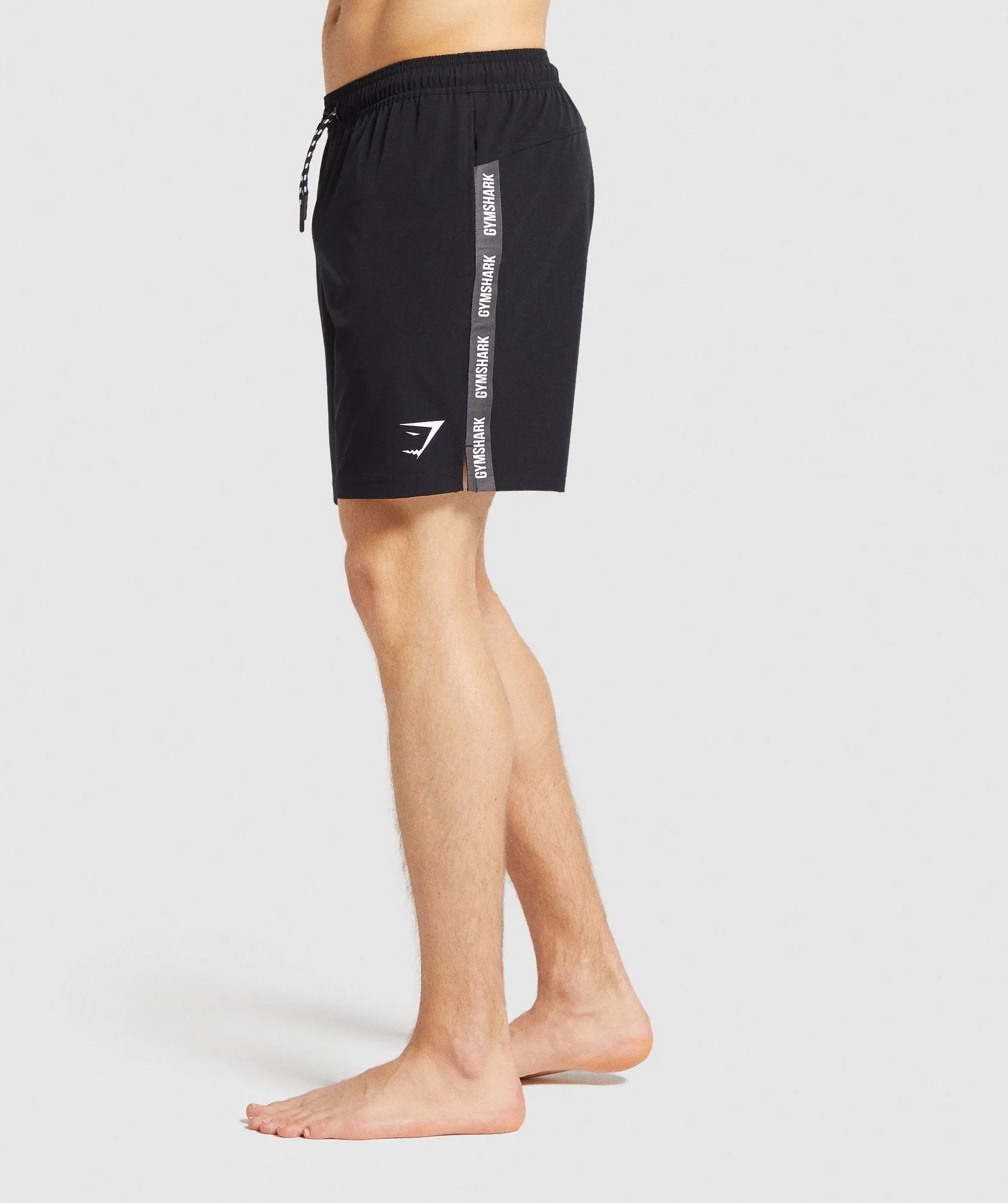 Gymshark Taped Swim Shorts - Black