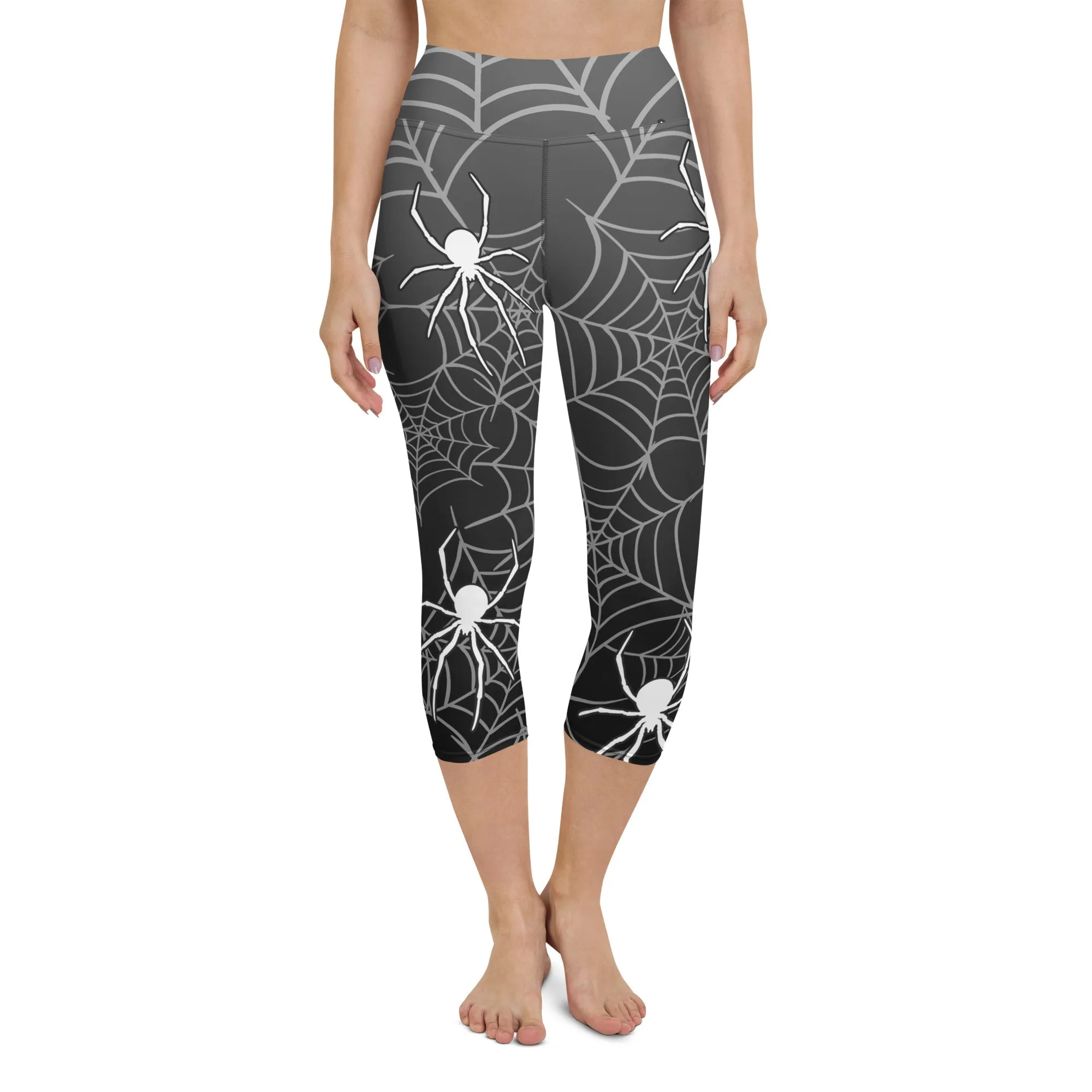 Halloween Spiderwebs Yoga Capris