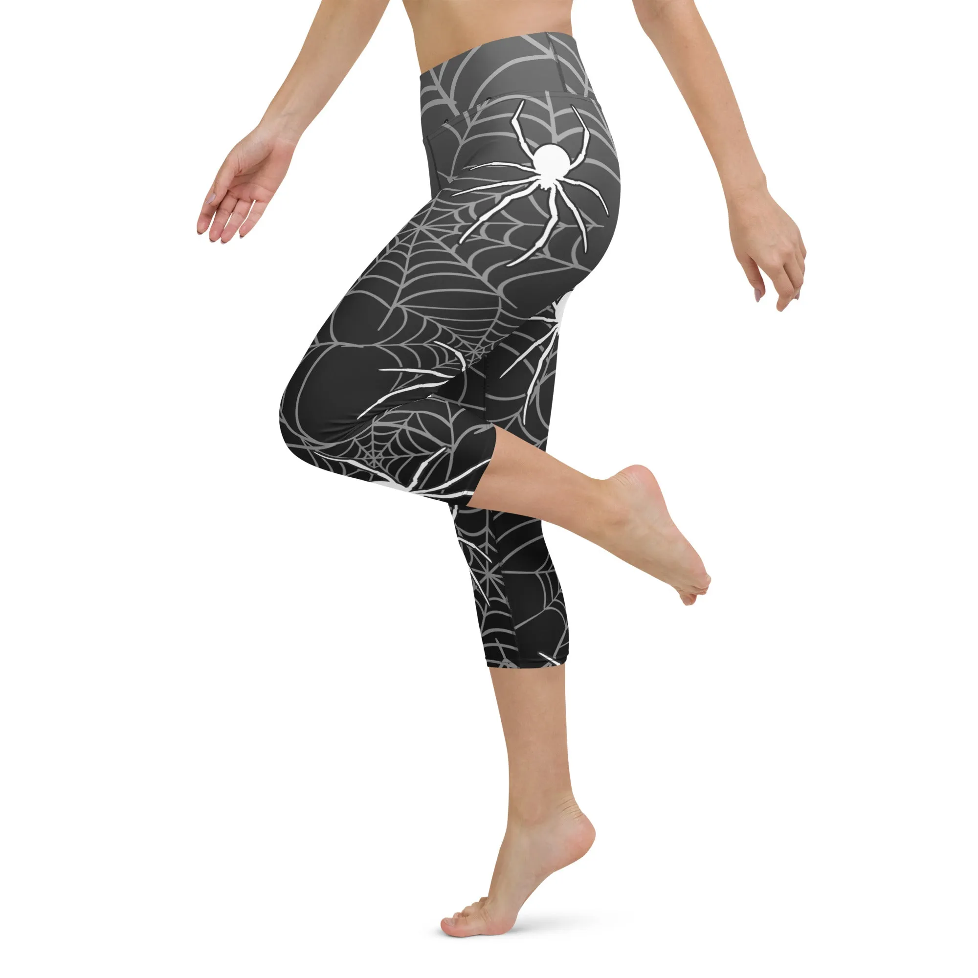 Halloween Spiderwebs Yoga Capris