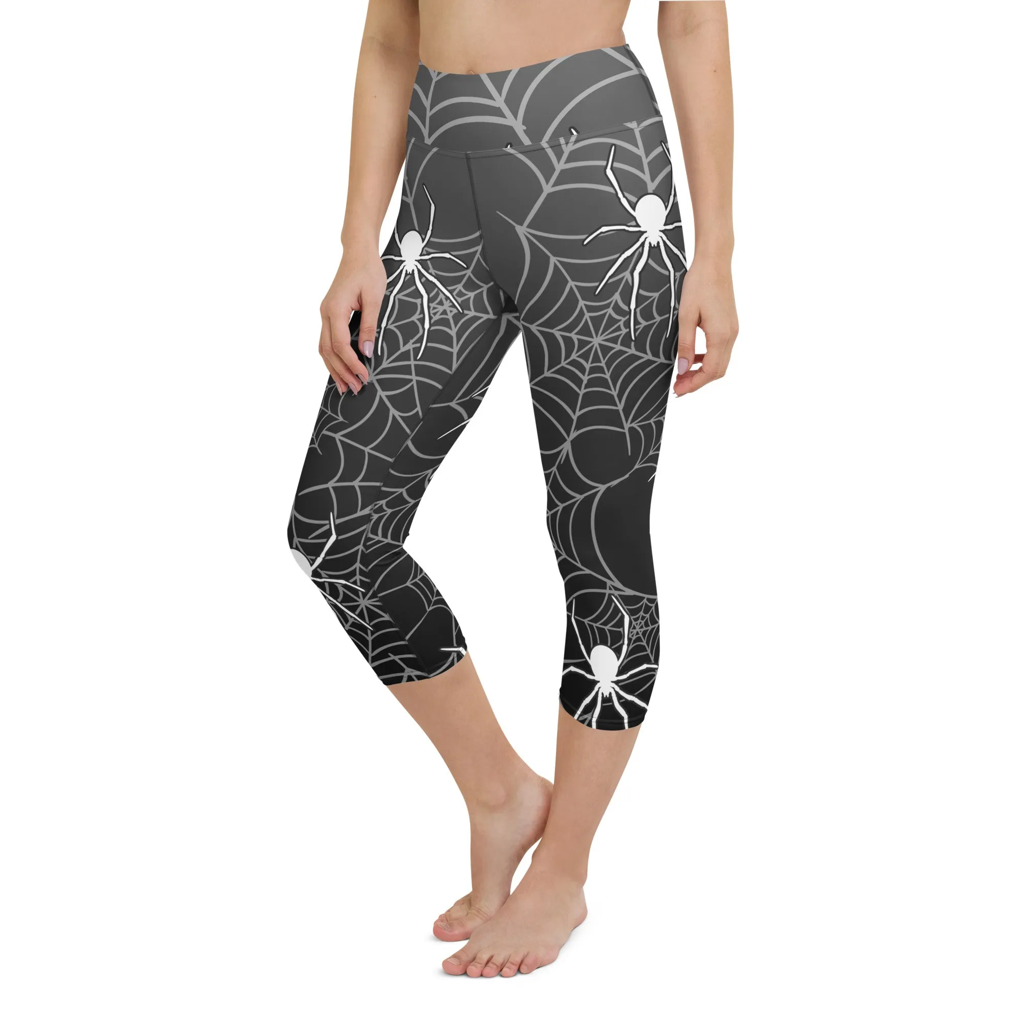 Halloween Spiderwebs Yoga Capris