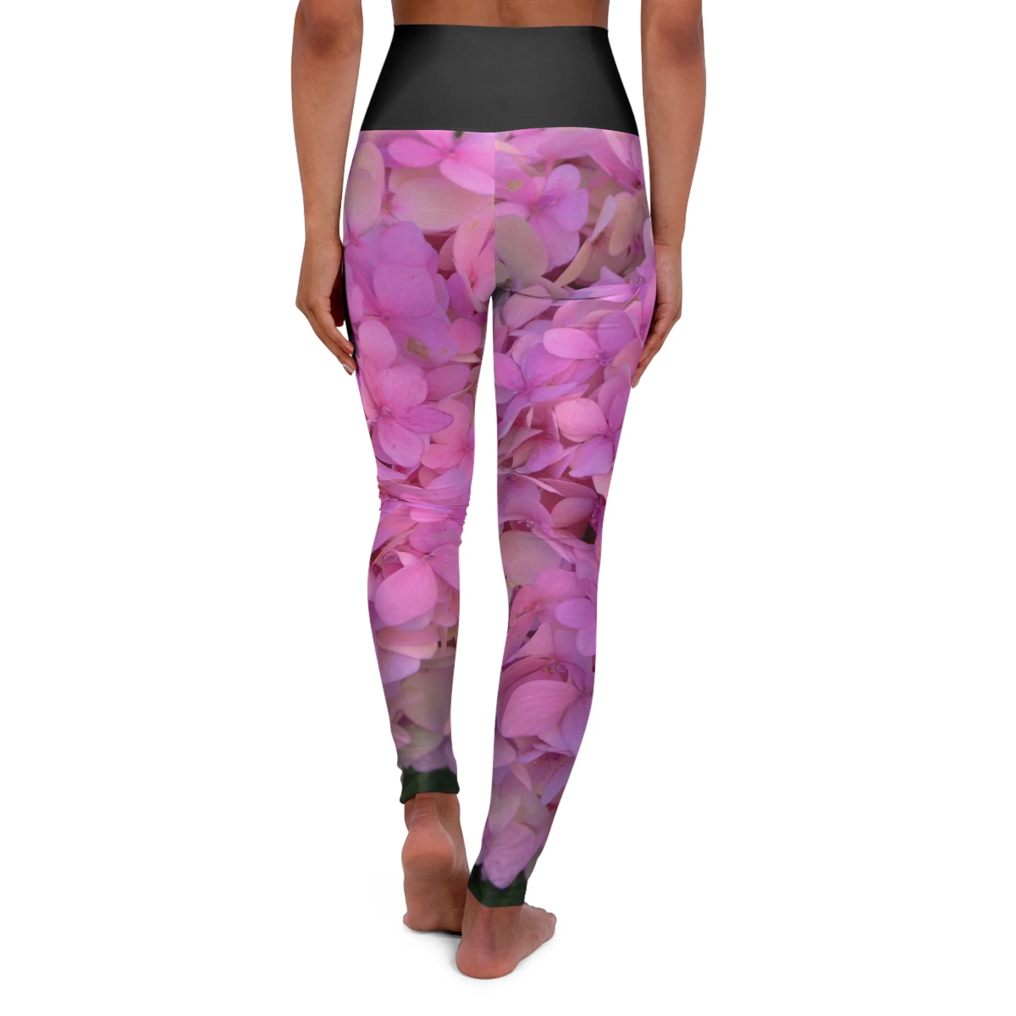 High Waisted Yoga Leggings |Skinny Fit Pink Floral Yoga Leggings | AOP