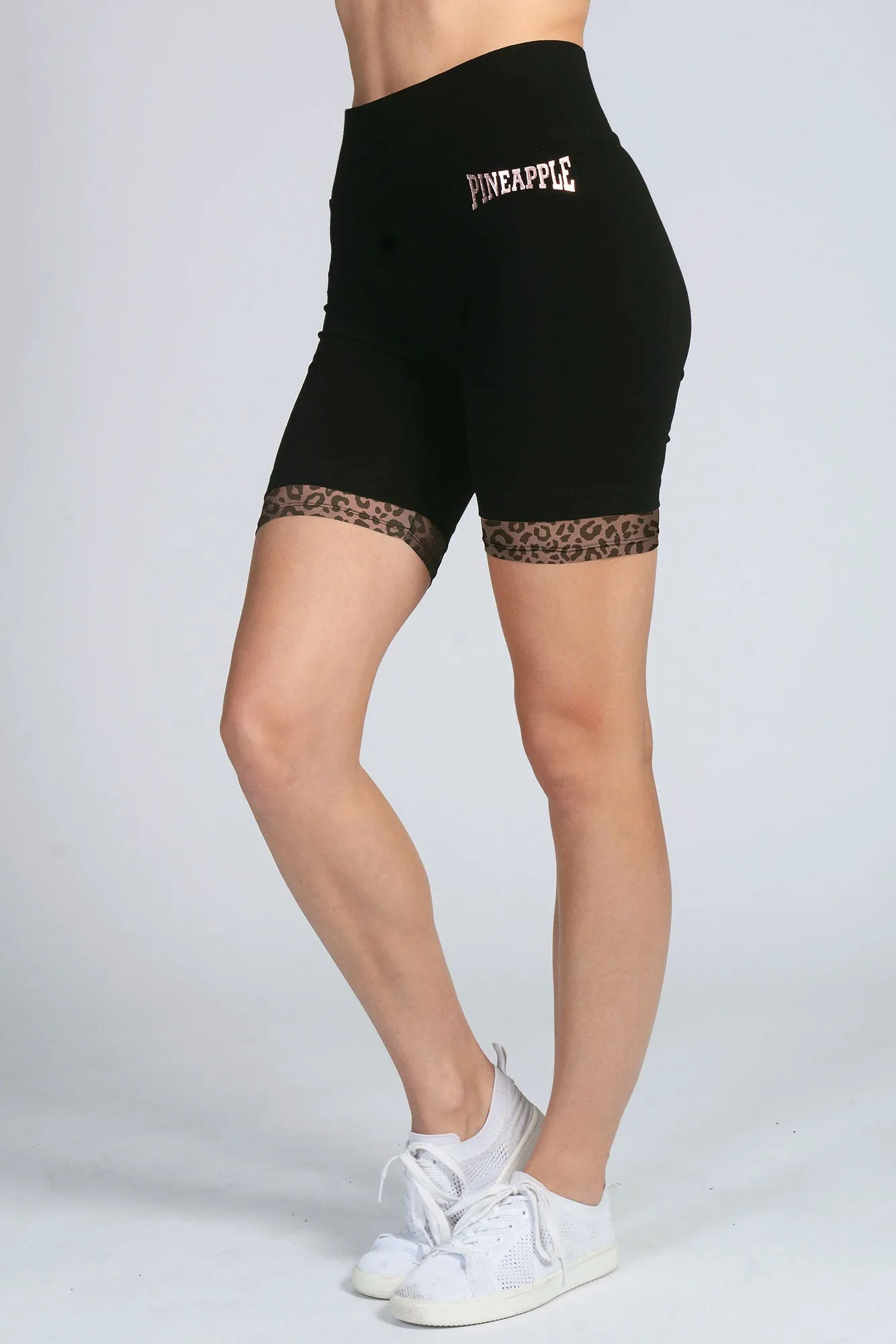 Leopard Trim Cycling Shorts