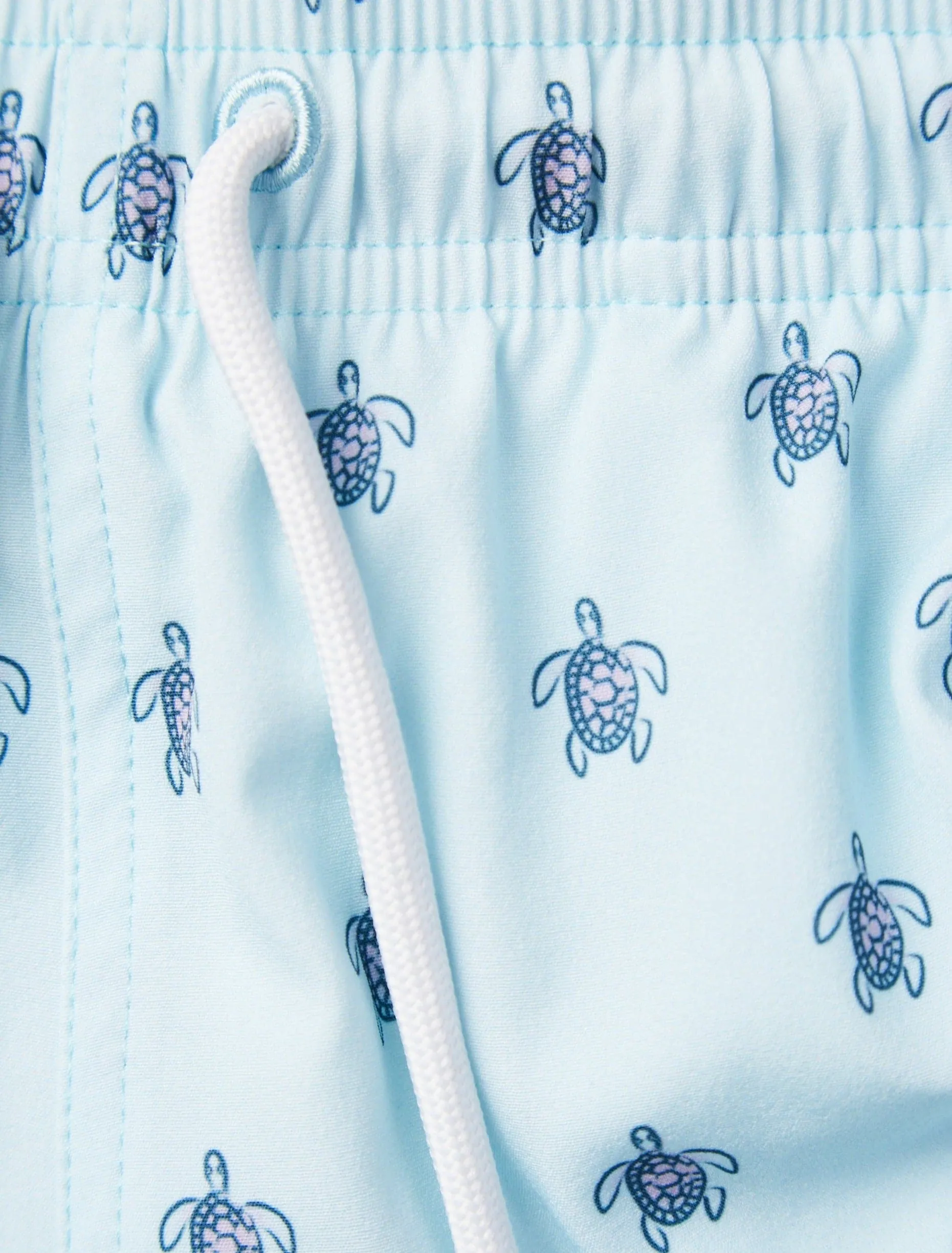 Light Blue Turtle Print Swimshort