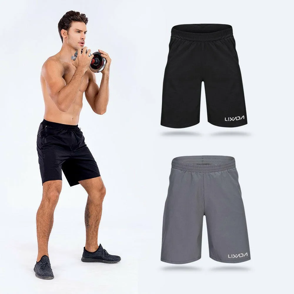 Lixada Men's Lightweight Cycling Shorts Running Gym Training Casual Sport Shorts Breathable Mesh Back