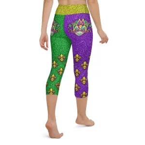 Mardi Gras Mask Yoga Capris