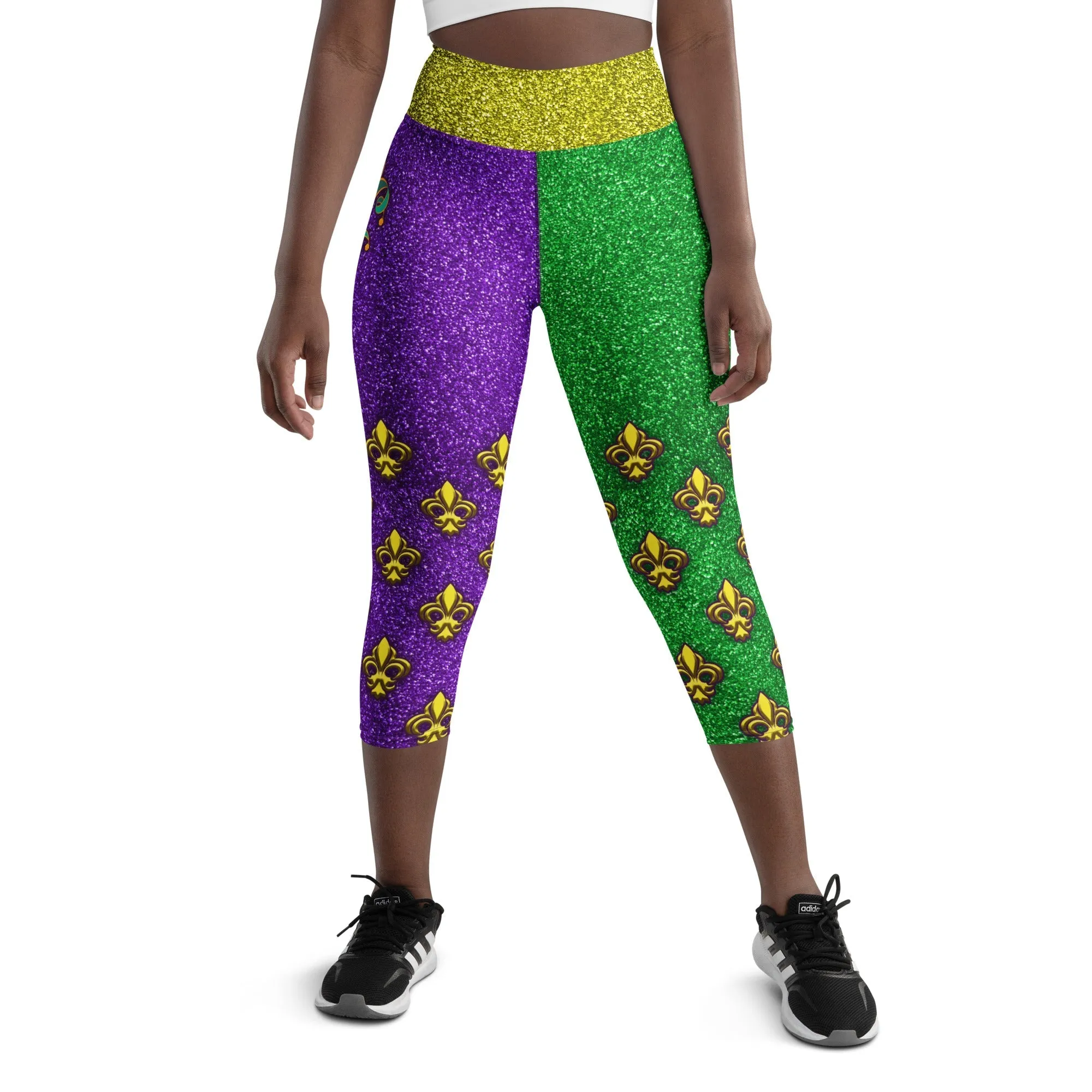 Mardi Gras Mask Yoga Capris