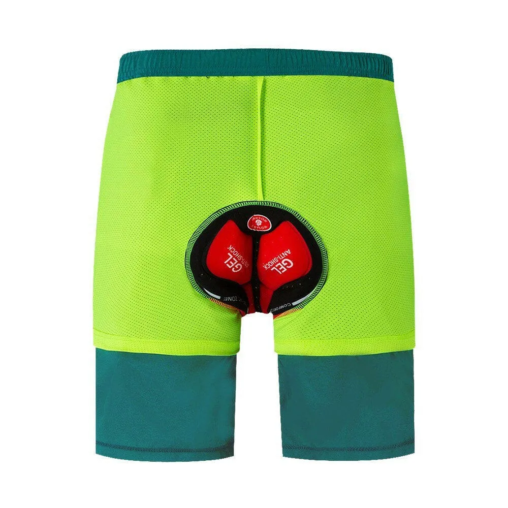 Men Bike Short with 3D Gel Padding and Mesh Lining Breathable Quick Dry Loose-Fit Bicycle Shorts Cycling Running Summer Shorts