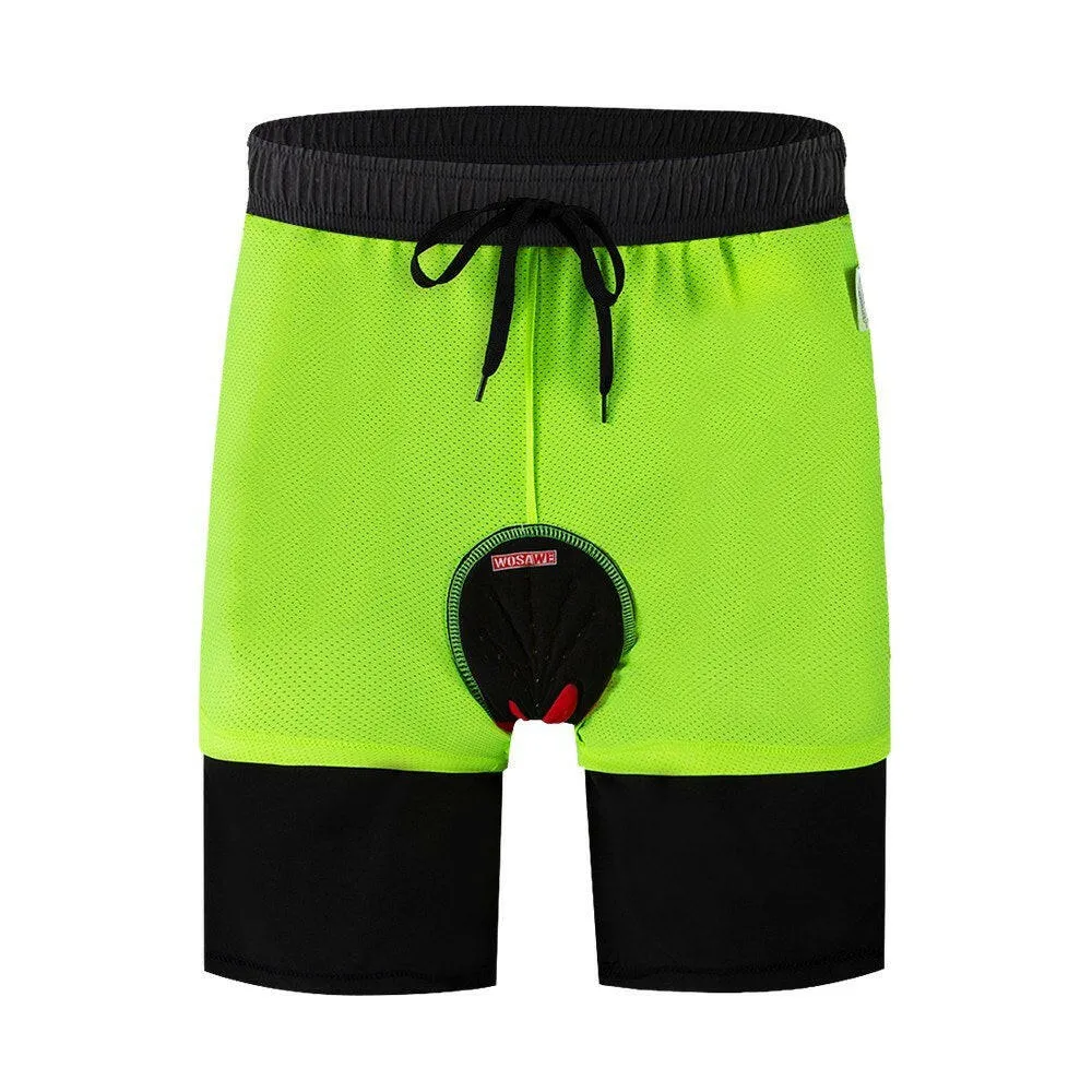 Men Bike Short with 3D Gel Padding and Mesh Lining Breathable Quick Dry Loose-Fit Bicycle Shorts Cycling Running Summer Shorts