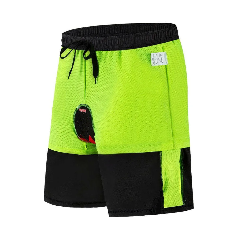 Men Bike Short with 3D Gel Padding and Mesh Lining Breathable Quick Dry Loose-Fit Bicycle Shorts Cycling Running Summer Shorts