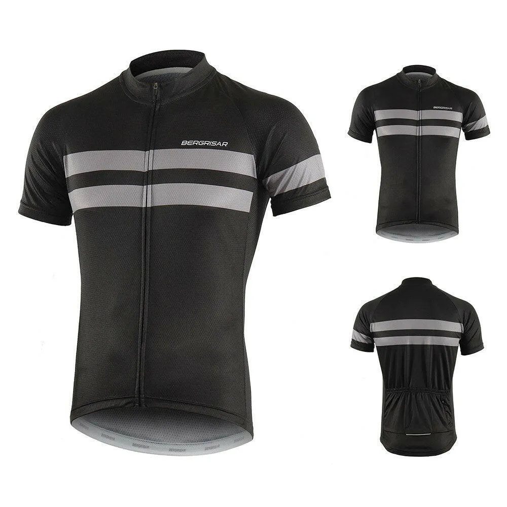 Men Short Sleeve Cycling Jersey Quick Dry Breathable Outdoor Sports Bike Riding Running Shirt