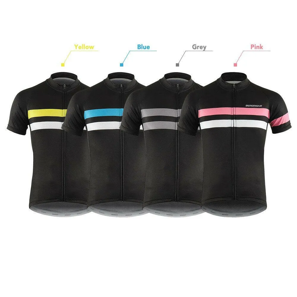 Men Short Sleeve Cycling Jersey Quick Dry Breathable Outdoor Sports Bike Riding Running Shirt